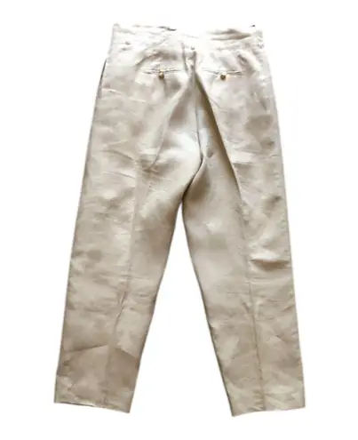 Neiman Marcus Linen Dress Pants Beige Pleated Front Lined Women’s Size 10