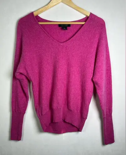 Tahari Women’s 100% 2-Ply Cashmere V-Neck Sweater Pink Luxury Soft Knit Sz Small - Image 1
