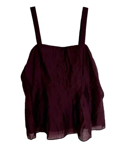 Banana Republic Factory Pleated Camisole Womens Size 12 Dark Cherry NWT Purple