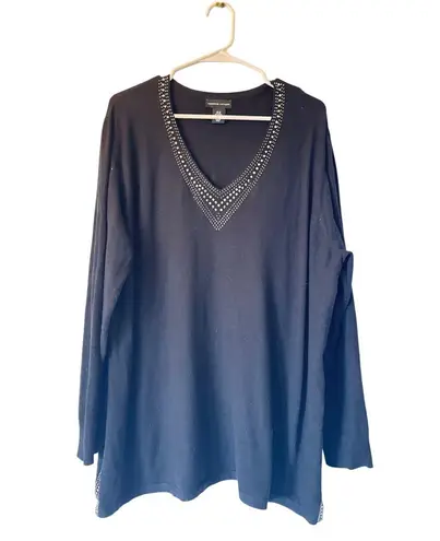 Adrienne Vittadini Black Studded V