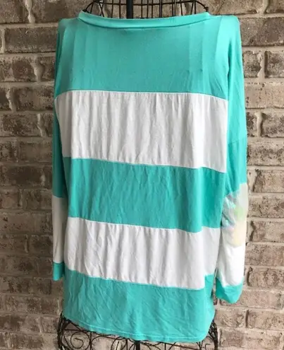 Pink Owl Apparel Color Block Top Sequins Retro