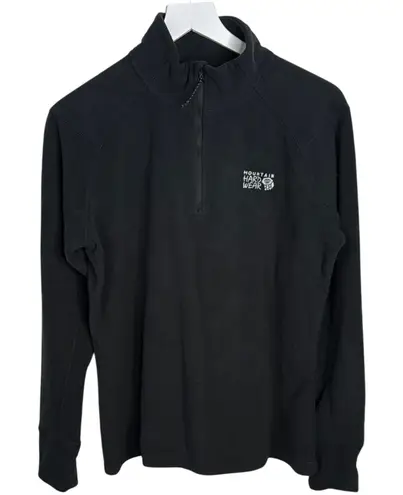 Mountain Hardwear 1/4 Zip Fleece Black Pullover W1491 Sz XL