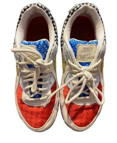 Nike  Air Max 90 Shoes Womens Size 7.5 Patchwork Multi Color DM8075-100‎ Sneakers - Image 1