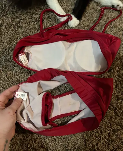 Red bikini set