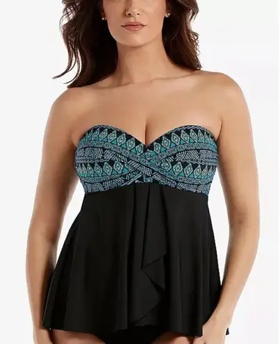 MiracleSuit New. bandeau tankini top. Size 14. Retails $129