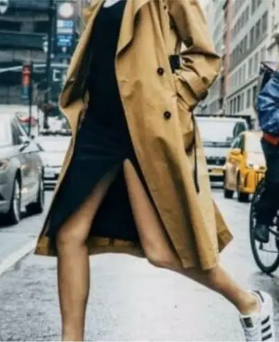 Avec Les Filles NWT Color Block Trench Coat in Safari size XL *missing belt*