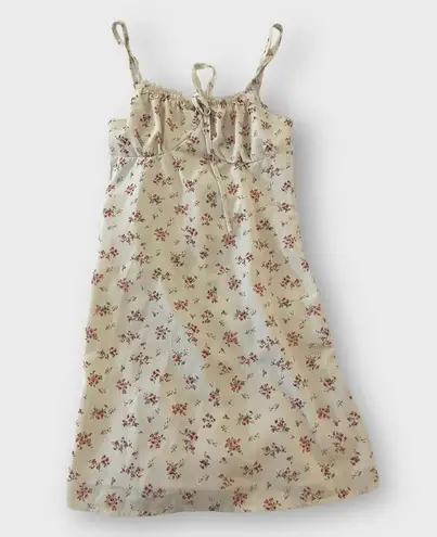 Ditsy Floral Babydoll Dress with Tie Front Size XS