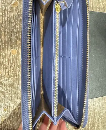 Anya Hindmarch FAITHFUL LARGE Round Long Wallet BLUEBELL