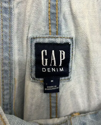 Gap  Women’s Slouchy Cropped Light Wash Denim Overalls - Size M