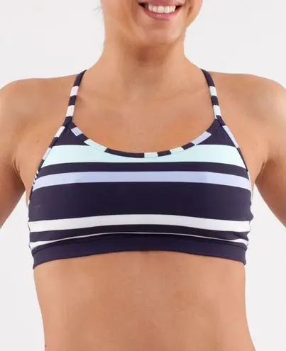 Lululemon  Flow Y Bra IV Discover Stripe White Deep Indigo Size 4