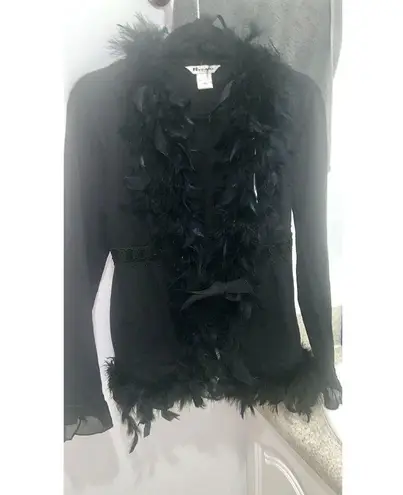 Peter Nygard Vintage Nygard Collection Feather Bow Sweater 90s y2k clueless style summer boho