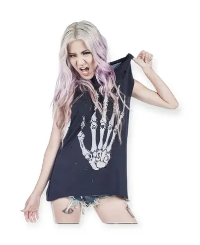 Unif Rare: š¤ Y2K Skeleton Skull Hand Muscle Tee Tank š¤ Vintage Black š¤ Small š¤