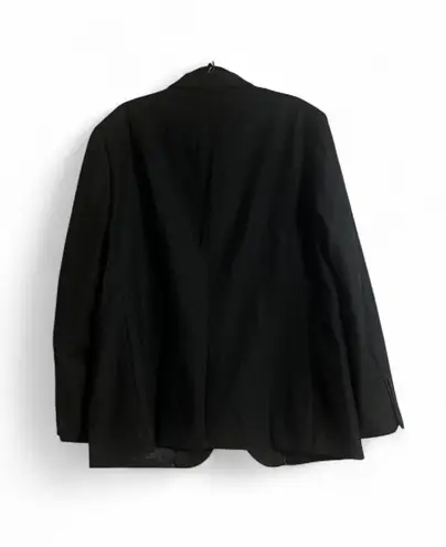 PJ Paul Jones Blazer SzXL Tweed Herringbone Classic Gray Wool Blend Work Career