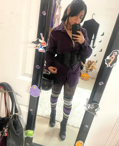 Bill Blass Vtg 90s jeans purple button down long sleeve top