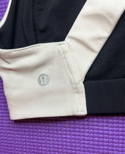 Lululemon Vintage  Sweat Times Bra - Black/White - 6