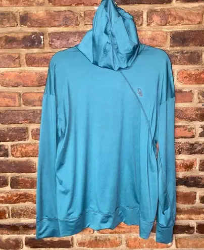 Outdoor Research Teal Blue Chain Reaction Hoodie Hoody Women's Size Large
