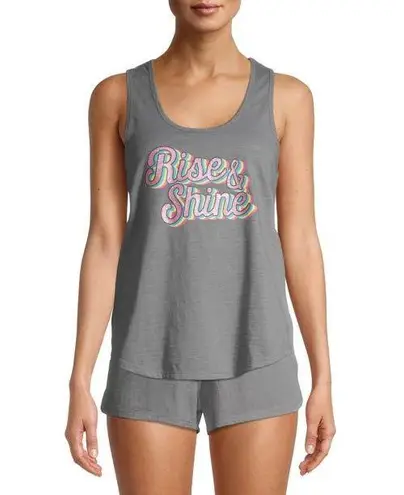 secret treasures Womens  Rise & Shine Glitter Sleep Tank - Sz L