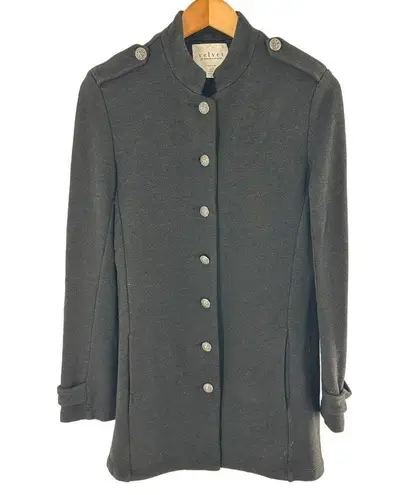Velvet Graham & Spencer Evalyn Black French Terry Military Jacket Size XS Blazer