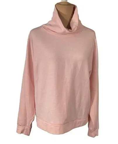 Avia Fleece Athletic Top Sweatshirt Funnel Neck Pink Size 2X Stretch