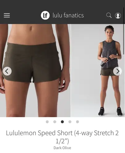 Lululemon Speed Up Shorts