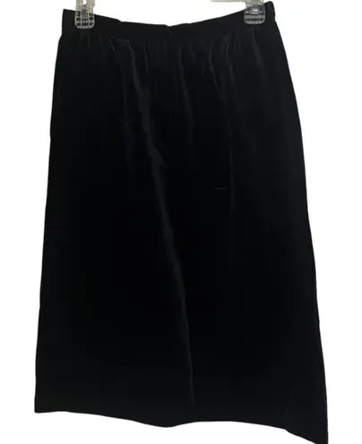 Vintage Women's 10 Pencil Skirt Black Velour Velvet Gothic Goth Versatile Black