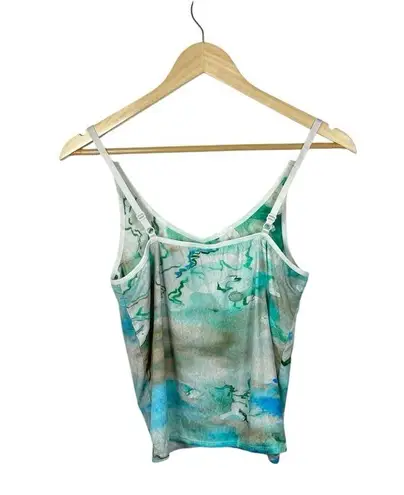 Richer Poorer Women’s Abstract Watercolor Ruched Cami in Blue Multi Size M Size M
