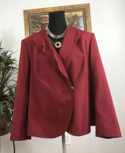 John Meyer Women Plus Jacket 16W Long Sleeve Lined Clueless Preppy Office Siren