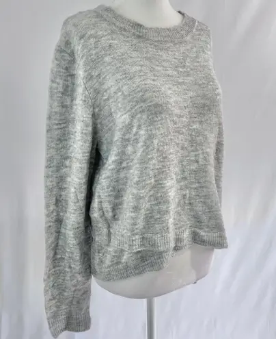 Elodie New Tulip Hem Crewneck Sweater Lightweight Pullover Heather Grey
