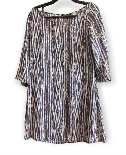 Myne Ashley Ann Silk Dress Long Sleeve Tunic Size 6