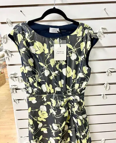 Tanya Taylor NWT  Raisa Silk Blend Floral Mini Dress Black/Yellow Women's US 6