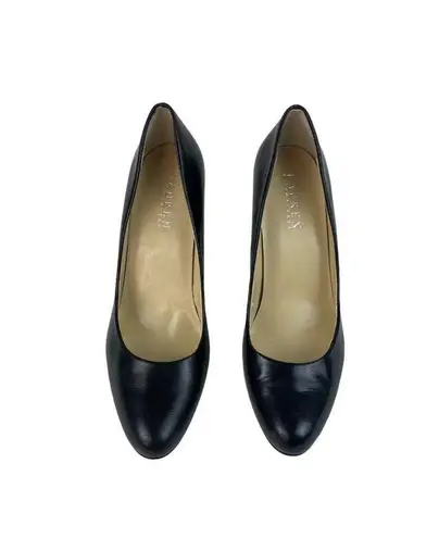 Ralph Lauren Classic Black Leather Pump Womens Size 8B Dress Business Heels