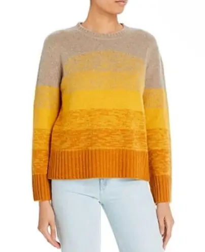 Bloomingdales C by Cashmere Ombré Color Block Sweater, Yellow Size M NWT $228