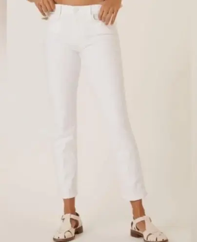 MOTHER Denim The Looker Crop White Jeans