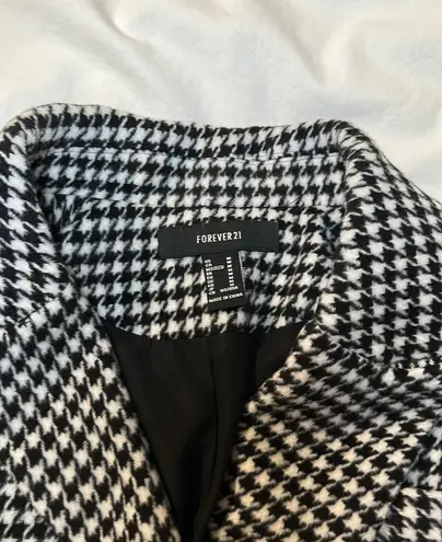 Forever 21 Houndstooth Blazer Cropped