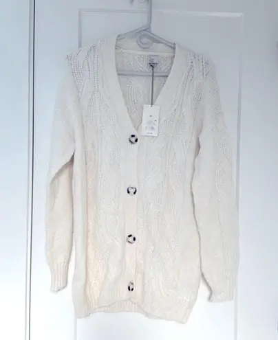 A New Day  Cream button down cardigan oversized XS-M NWT