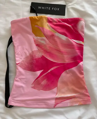 White Fox Boutique  Floral Tube Top thumbnail 1