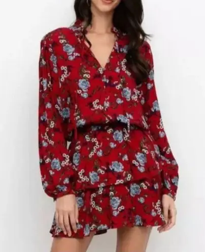 Yumi Kim NEW  Love Always Red Floral Print Dress Size Medium