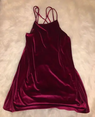 Hummingbird Red Velvet Dress