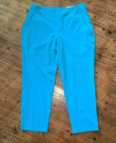 Chico's Chico’s Zenergy bright blue vacationcore pull on crop pants