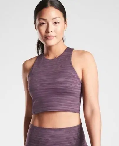 Athleta  Womens Conscious Space Dye Crop Shelf Bra Cropped Active Top Size L