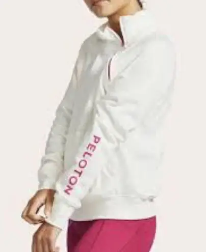 Peloton  Incline Side Zip Pullover - Cream & Pink, NWT