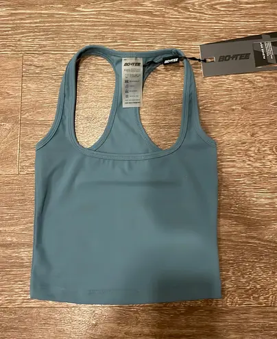 bo + tee  Slate Blue Work Out Top