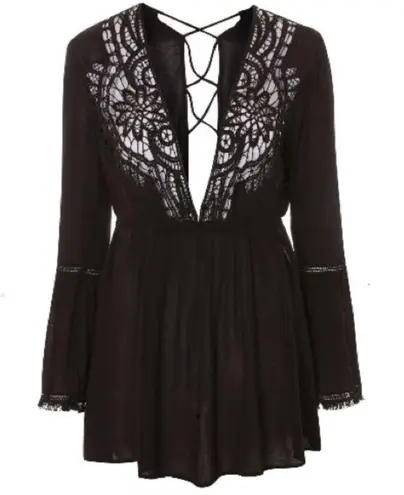 Topshop  woven beach coverup crochet