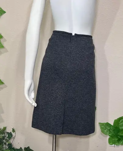 Tahari Black Gray Tweed Pencil Skirt