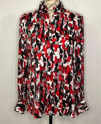 Etcetera dressy print blouse like new 6