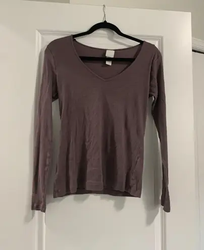 H&M Basic Long Sleeve V-neck Top