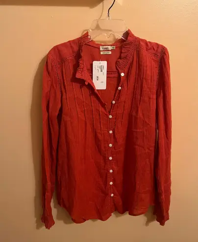 Faherty NWT  Willa Top in Carmine