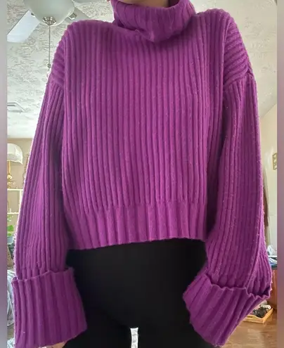 Nine West  Purple Turtleneck Sweater Size M