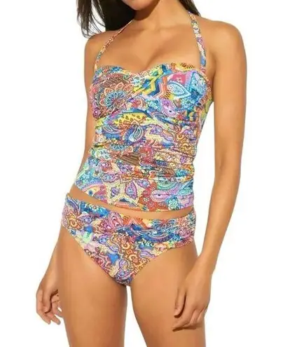 Bleu Rod Beattie  Groovy Baby Twist Bandana Print Tankini Two Piece Size Medium