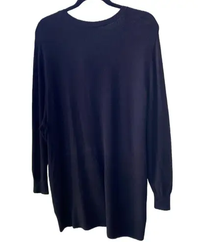 π€ Semantiks Nordstrom Long Black Sweater/Tunic/Top, Silk Neck Tie, Plus